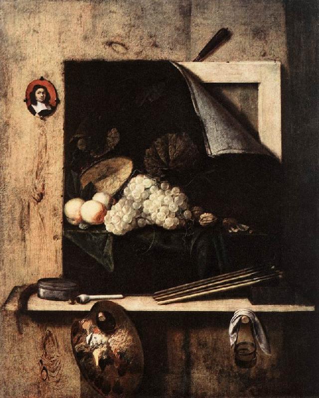 GIJBRECHTS, Cornelis Still-Life with Self-Portrait fgh oil painting image